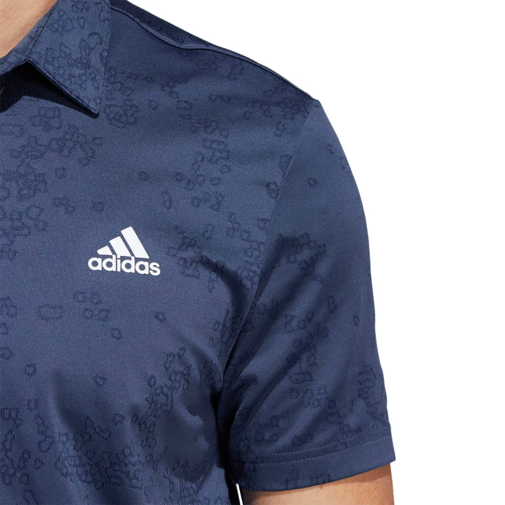 adidas Jacquard Polo Shirt - Crew Navy/Collegiate Navy