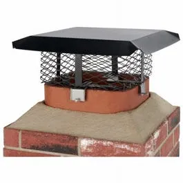 Adjustable Chimney Cap, Black Steel, 3/4" Mesh