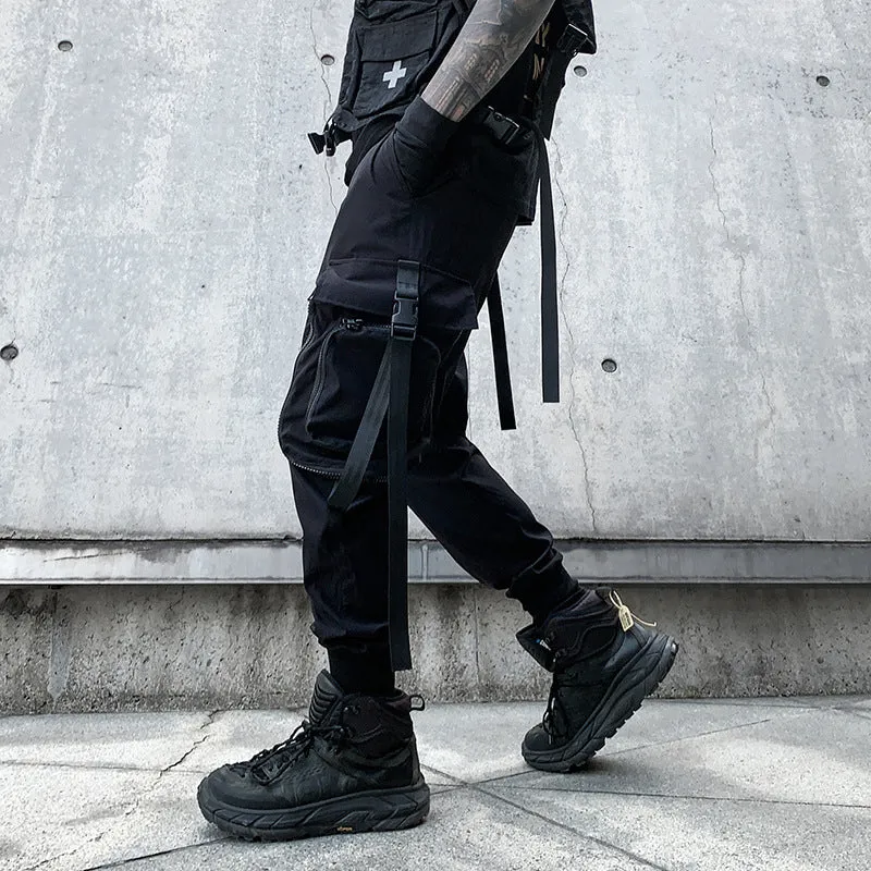 Black Multi Pocket Lounge Pants