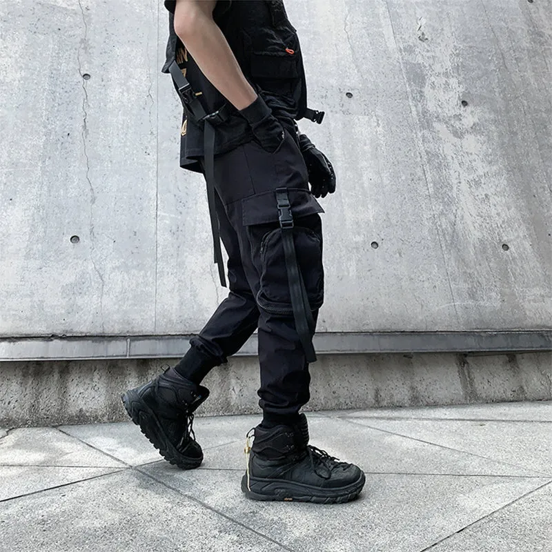 Black Multi Pocket Lounge Pants