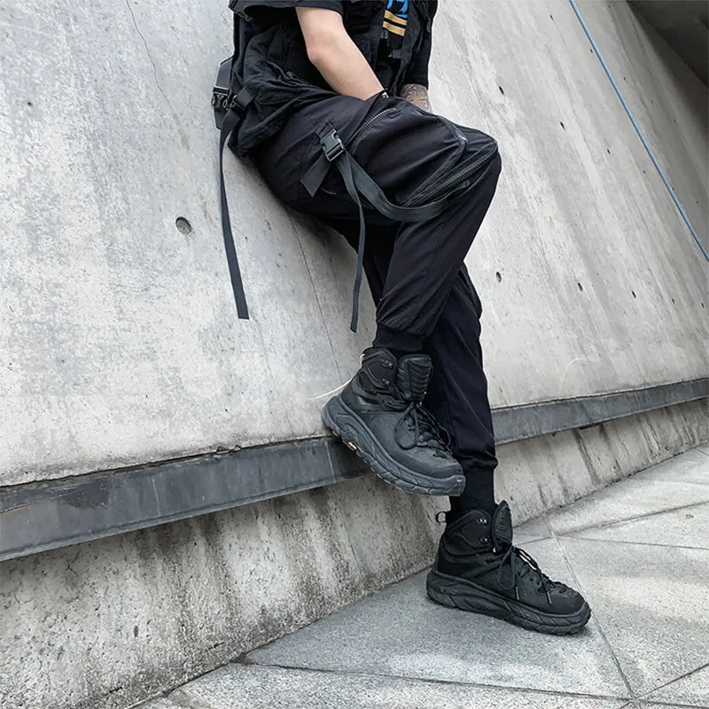 Black Multi Pocket Lounge Pants