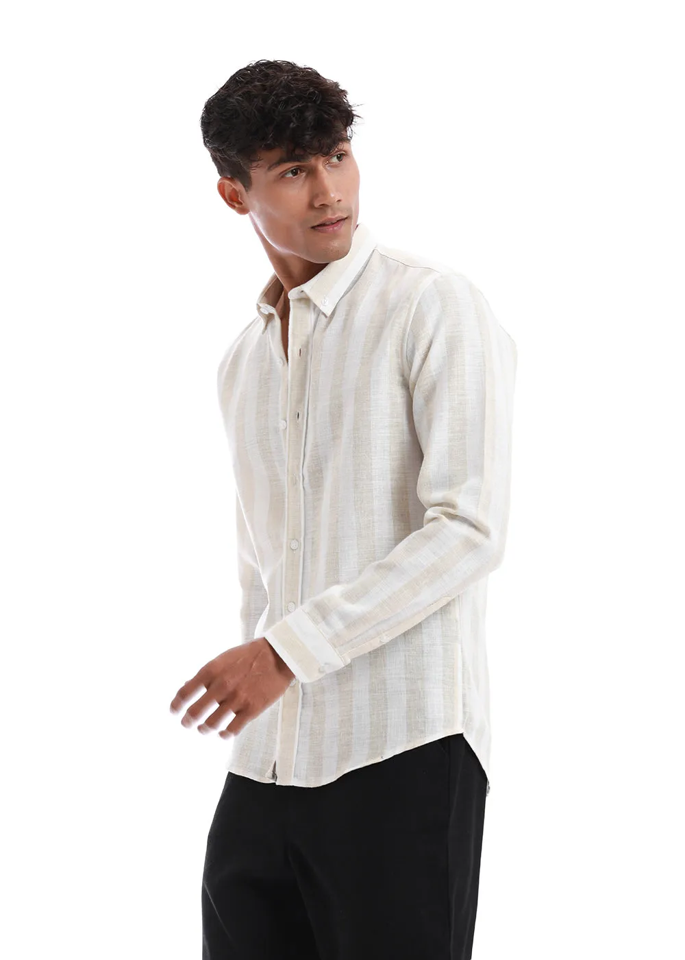 Boulder Beige Cosmos Blended Linen shirt