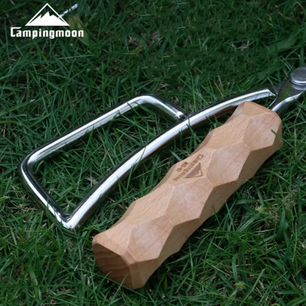 Campingmoon Stainless Steel Fireplace Firewood Tongs