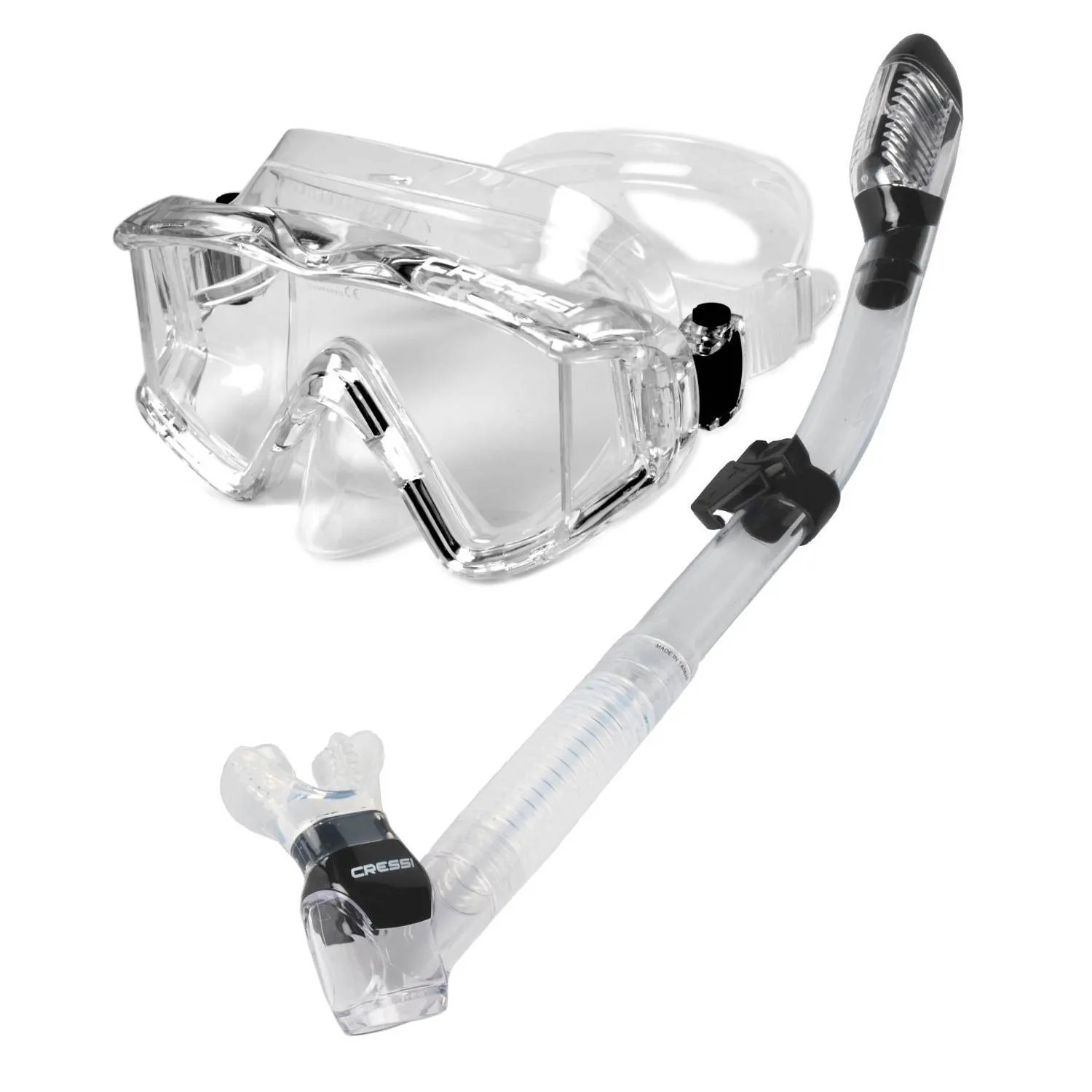 Cressi Panoramic 3 Dive Mask and Supernova Dry Snorkel Combo