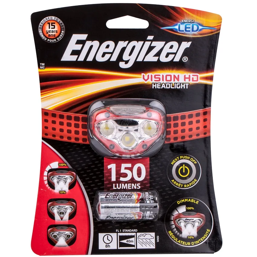 Energizer 300 Lum Vision Hd Headlight Red E300280500