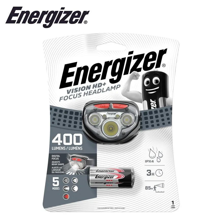 Energizer Vision HD  Focus 400 Lumen Headlamp - Grey (Model E300280700)