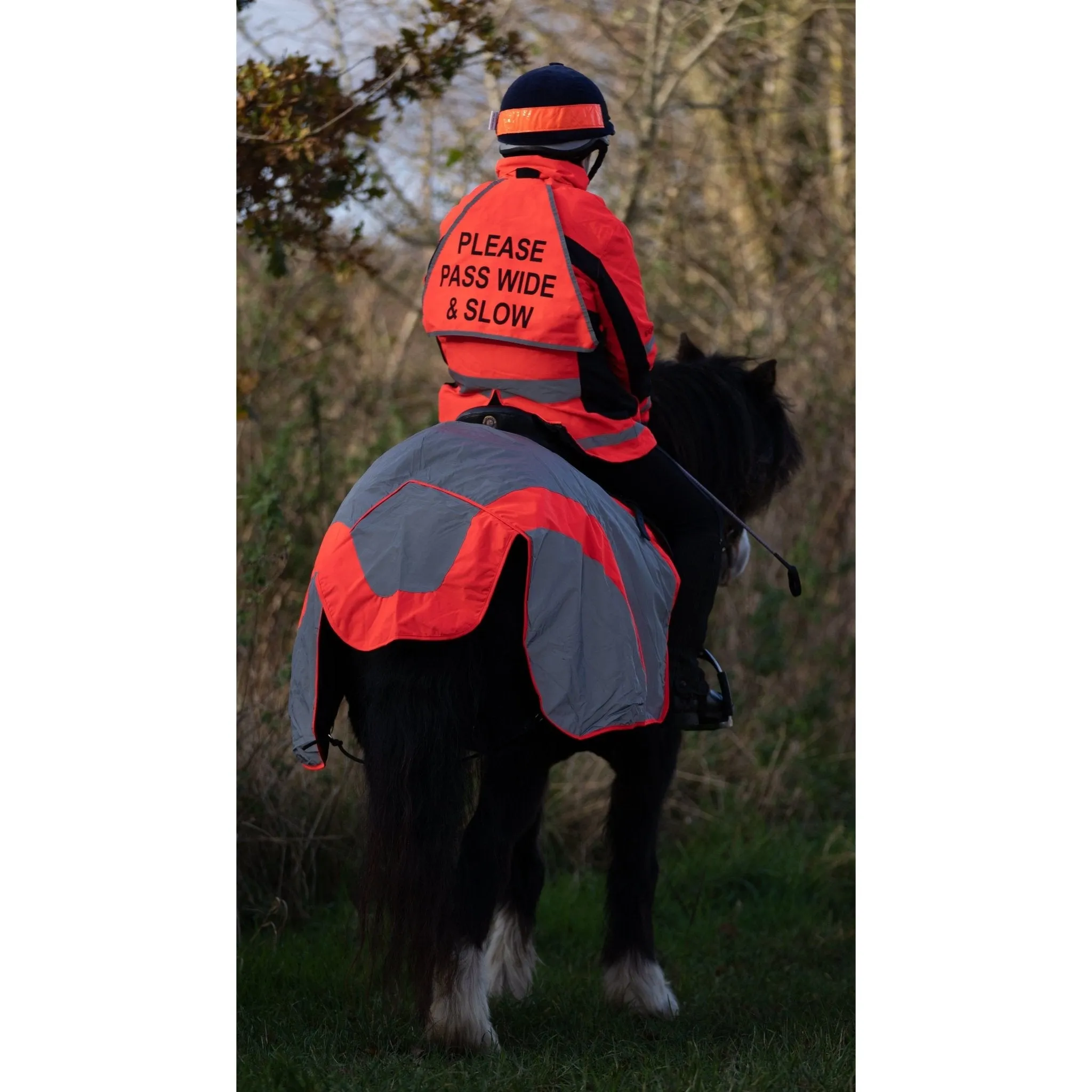 Equisafety Reflective Mercury Horse Exercise Rug - Red/Orange