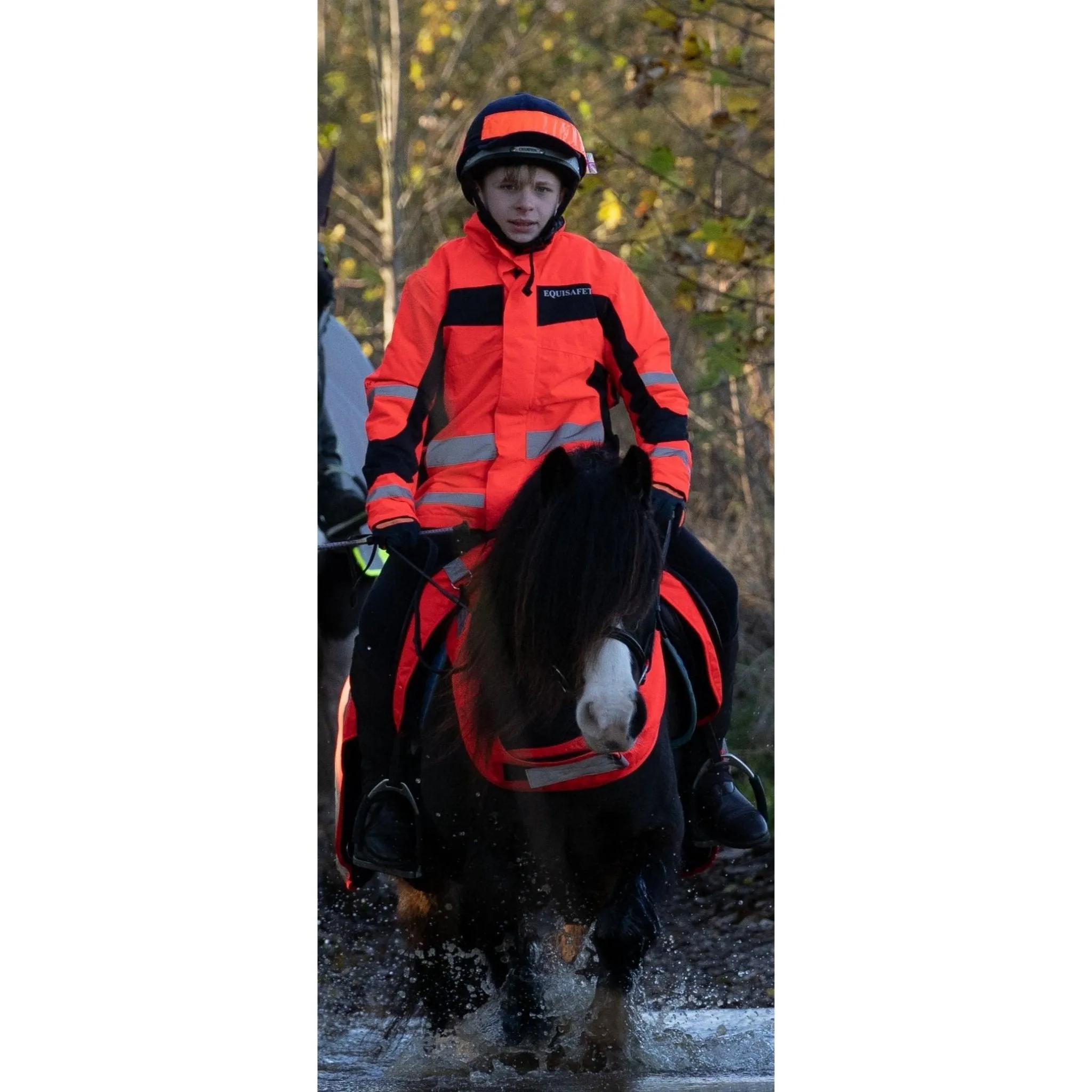 Equisafety Reflective Mercury Horse Exercise Rug - Red/Orange