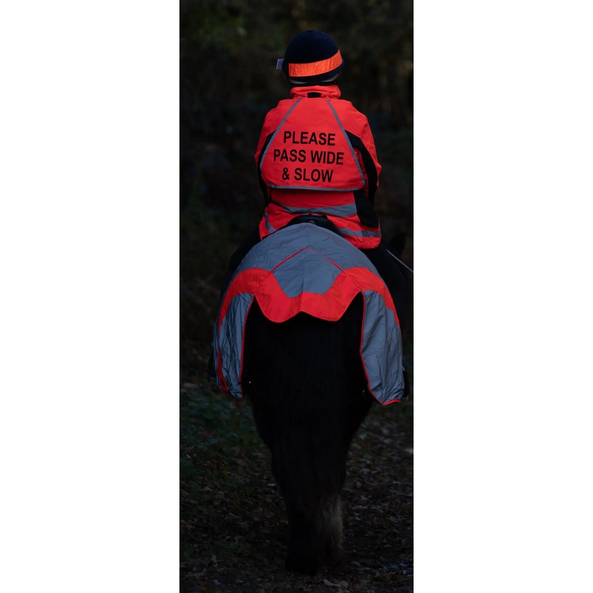 Equisafety Reflective Mercury Horse Exercise Rug - Red/Orange