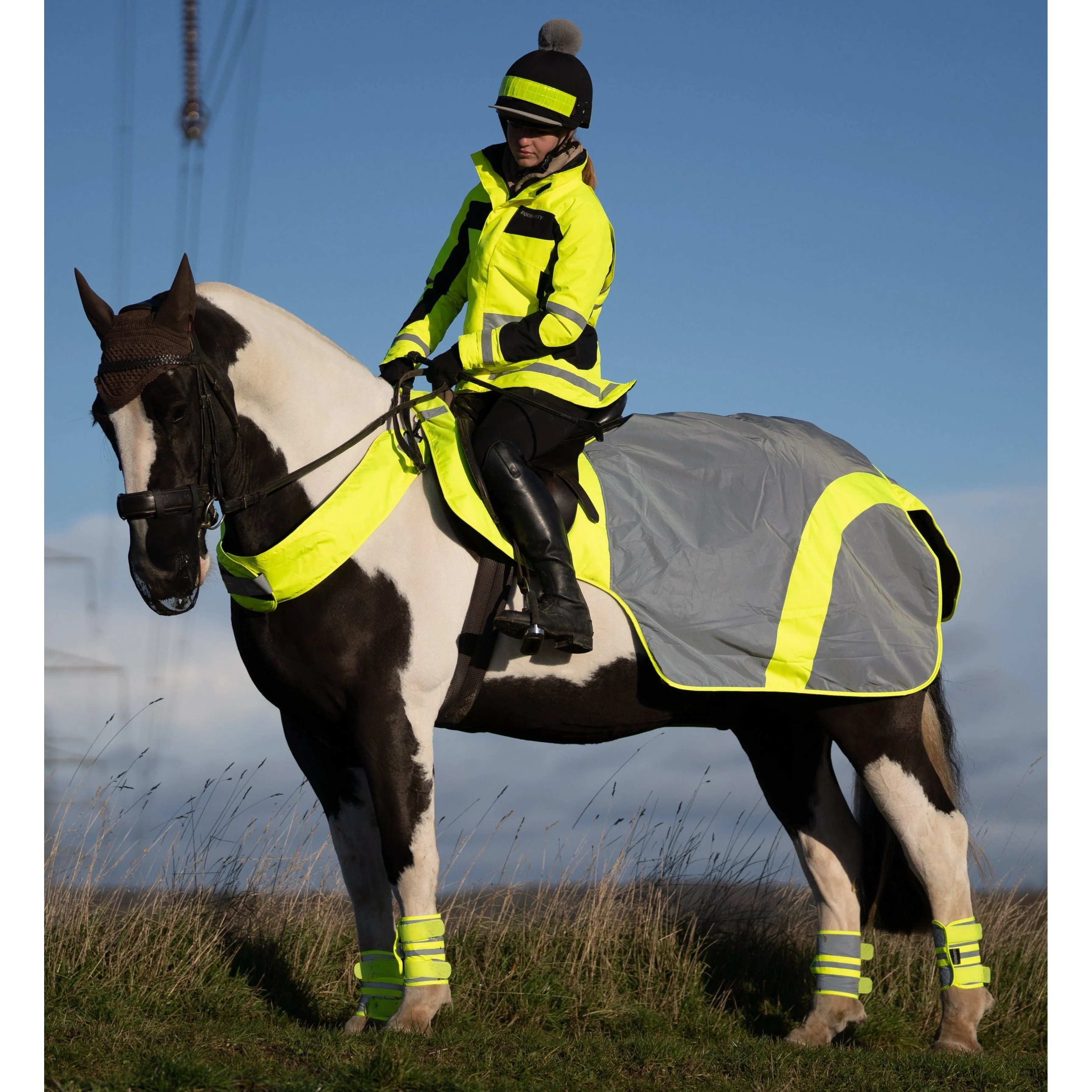 Equisafety Reflective Mercury Horse Exercise Rug - Yellow