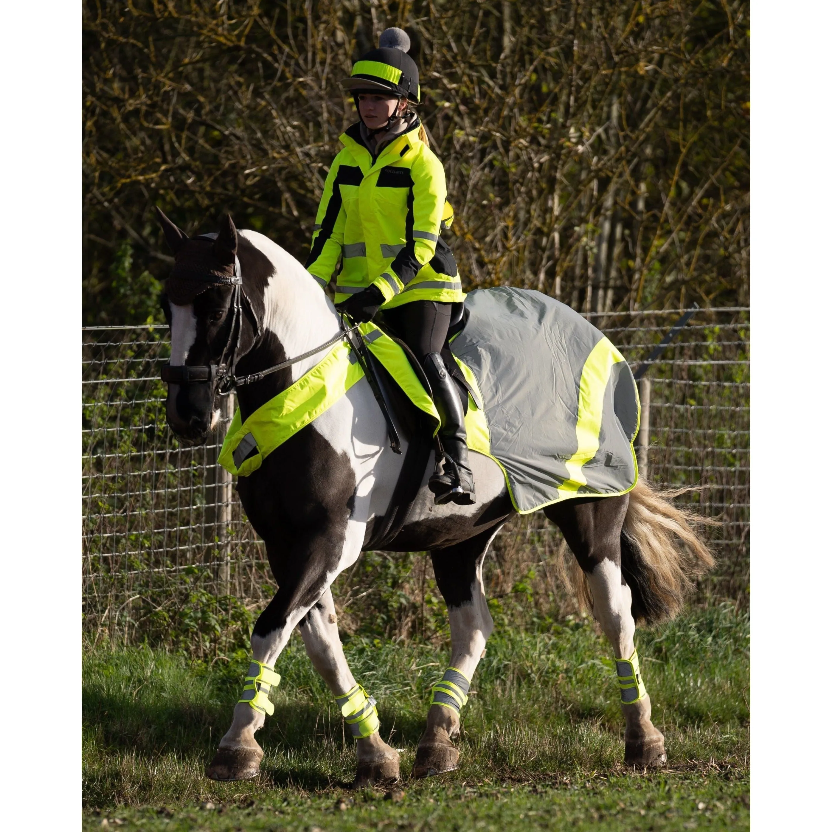 Equisafety Reflective Mercury Horse Exercise Rug - Yellow