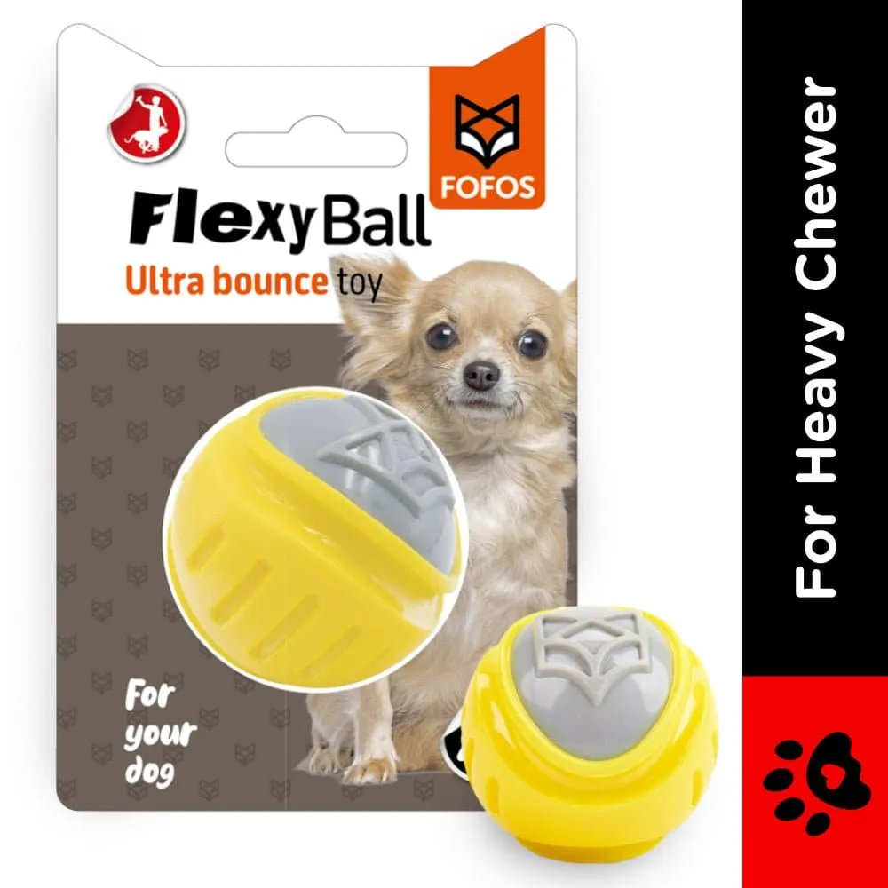 Fofos Flexy Ball Ultra Bounce and Trixie Playing Rope Toy for Dogs Combos