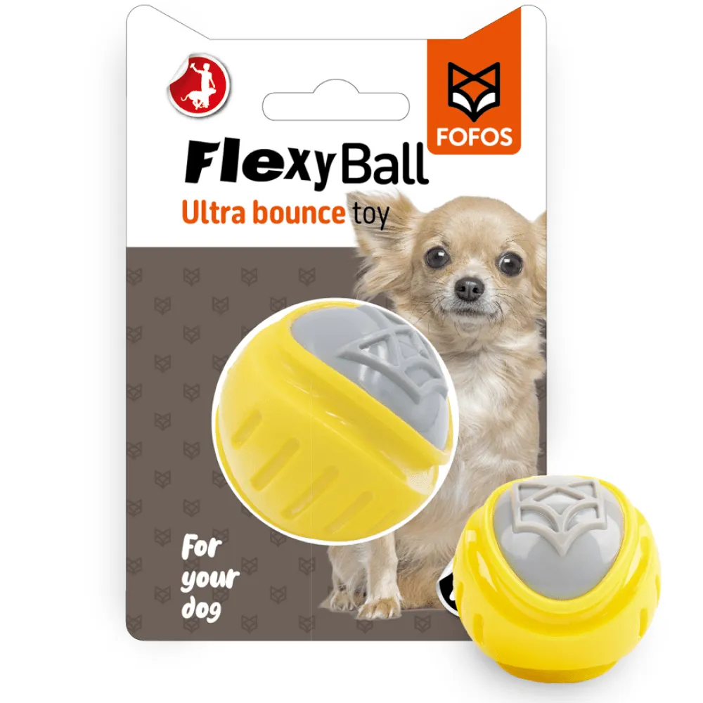 Fofos Flexy Ball Ultra Bounce and Trixie Playing Rope Toy for Dogs Combos