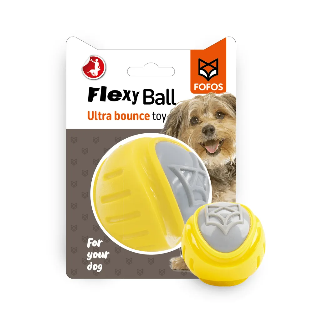 Fofos Flexy Ball Ultra Bounce and Trixie Playing Rope Toy for Dogs Combos