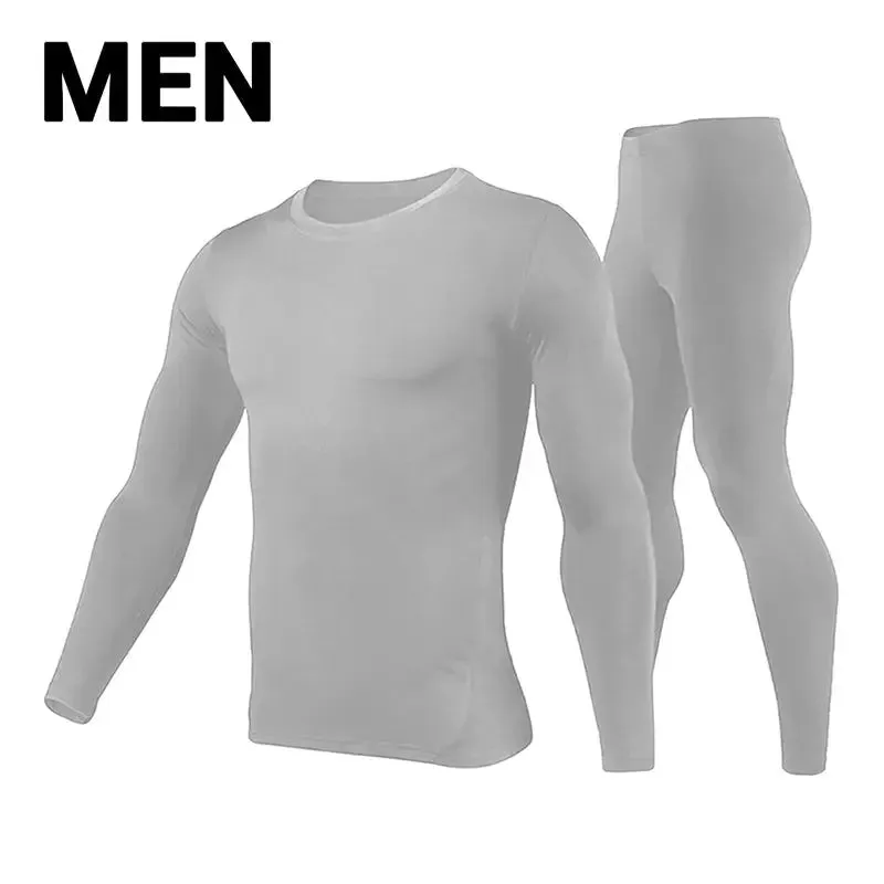 HEROBIKER Motorcycle Thermal Underwear Set Men's Motorcycle Skiing Winter Warm Base Layers Tight Long Johns Tops & Pants Set