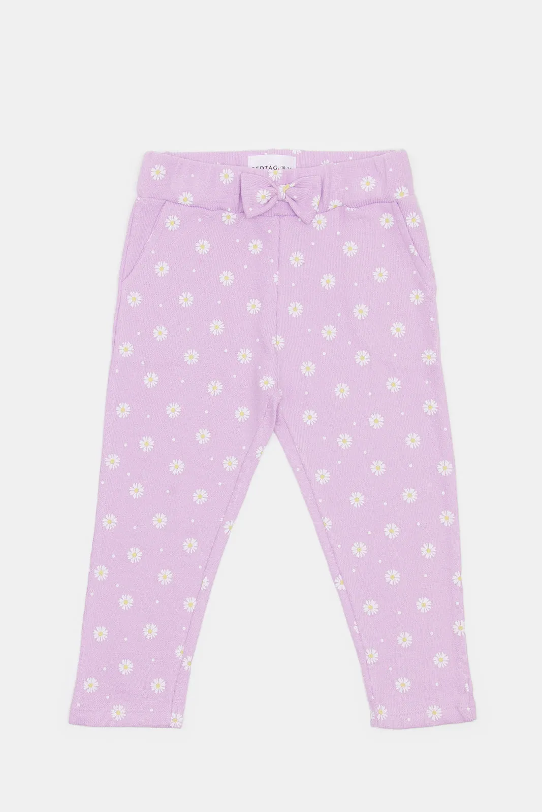 Infant Girl Lilac Printed Pants