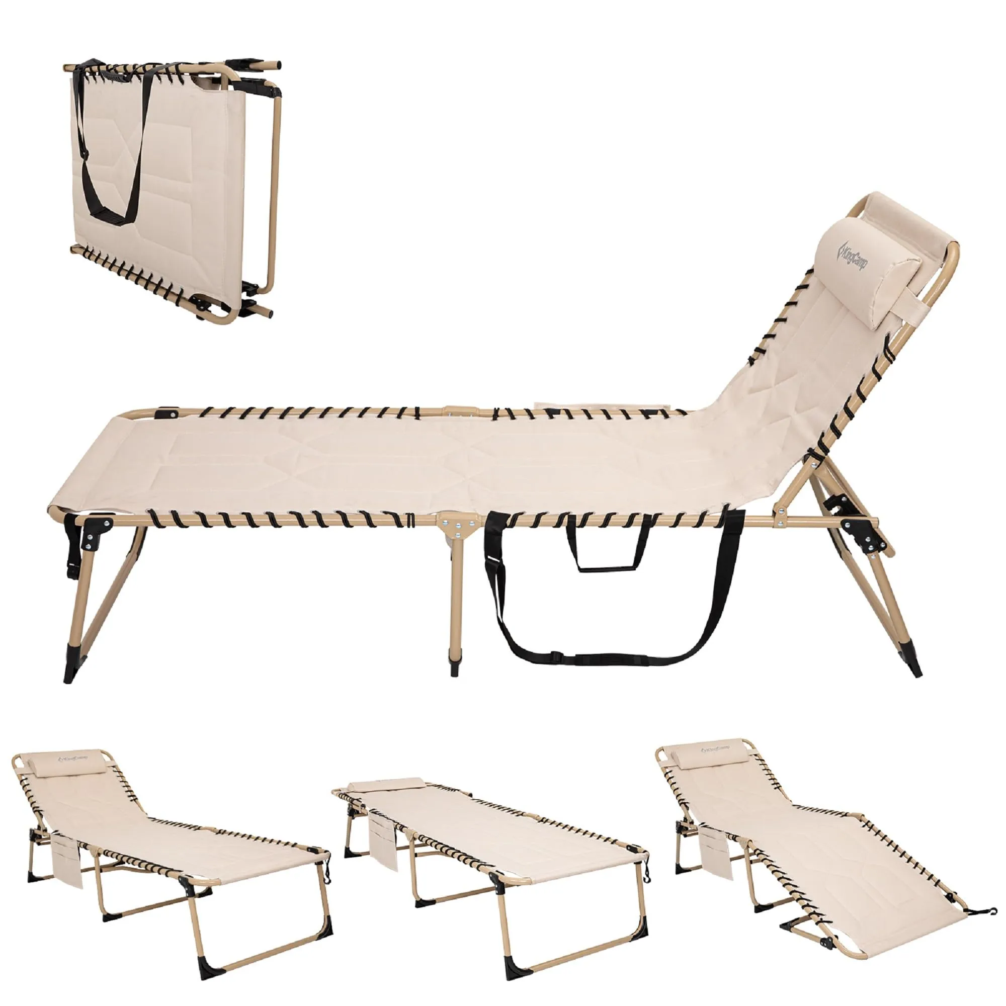 KingCamp Oversize Folding Chaise Lounge Chair