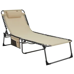 KingCamp Oversized Adjustable 4-Position Folding Chaise Lounge Chair