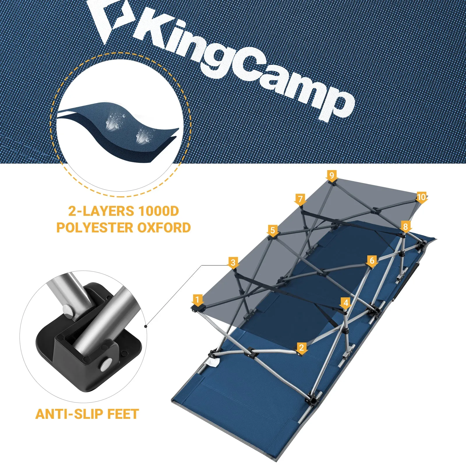 KingCamp Oversized Heavy Duty Camping Cot