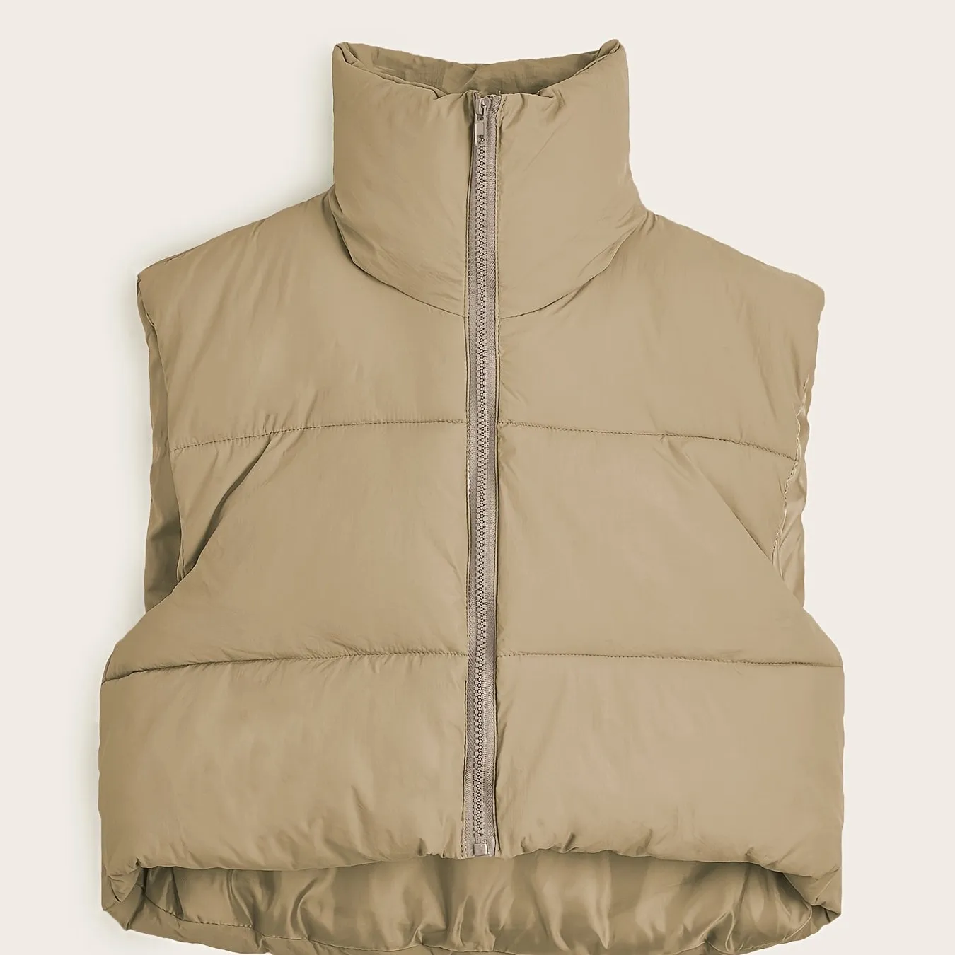 Lightweight Zip Up Solid Sleeveless Thermal Vest Coat