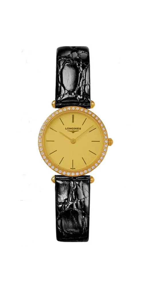 Longines La Grande Classique Agassiz 18kt Gold & Diamond Womens Strap Watch L4.191.7.32.2