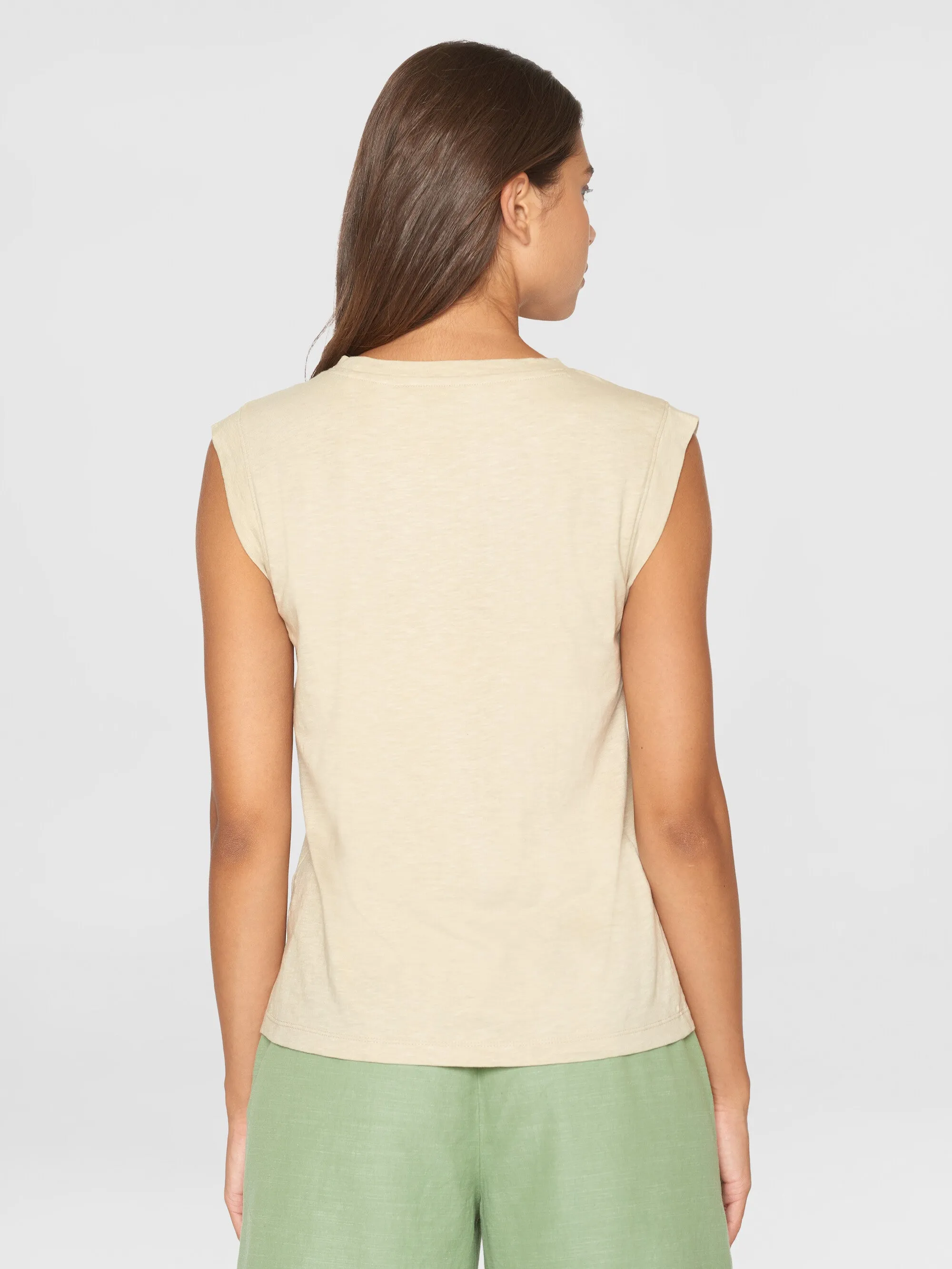 Loose fit jersey tank top - GOTS/Vegan - Egret