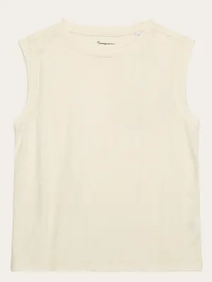 Loose fit jersey tank top - GOTS/Vegan - Egret