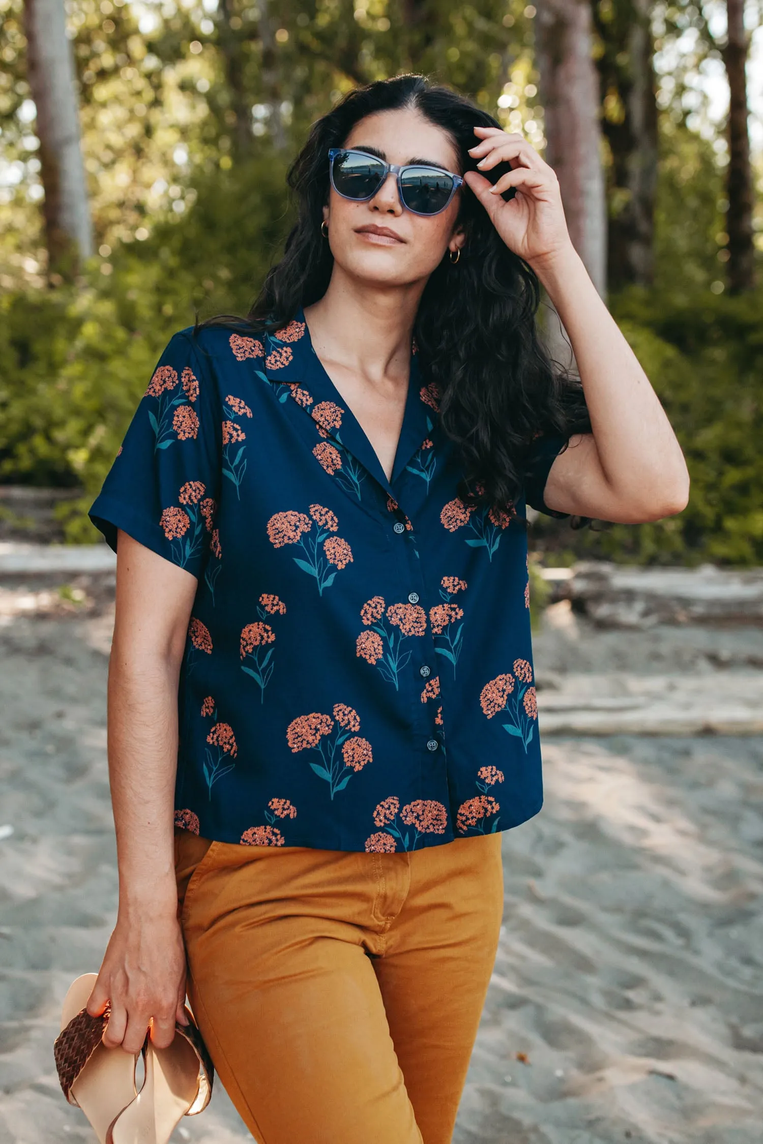 Mila Cropped Shirt / Wildflower