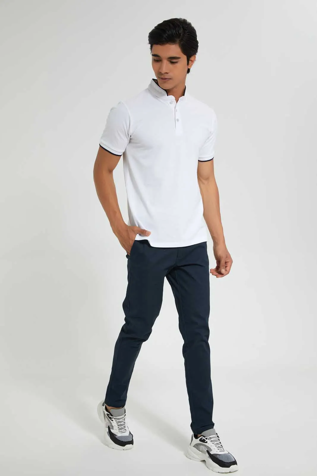 Navy Slim Fit Stretch Chino