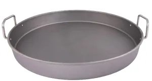 Oklahoma Joe's 1996978P04 Deep Dish Pan, Round, 18-1/2 in Dia, 19 in L, 19 in W, Carbon Steel :EA: QUANTITY: 4