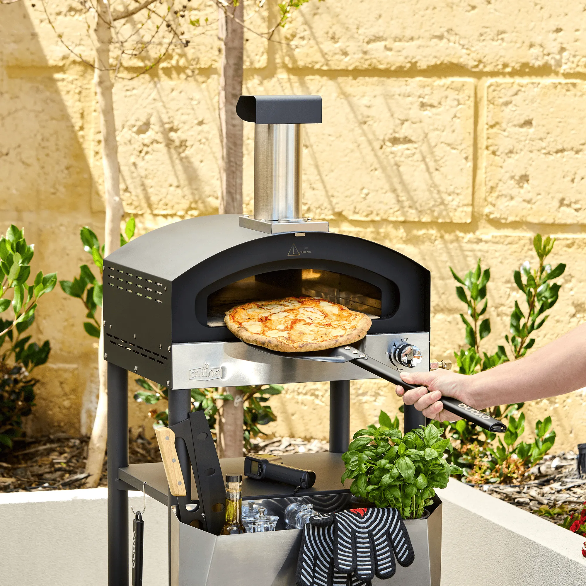 Adjustable Ovana Pizza Oven Stand with Durable Design for Outdoor Cooking