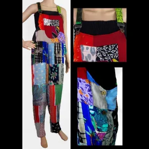 Patchwork Overalls