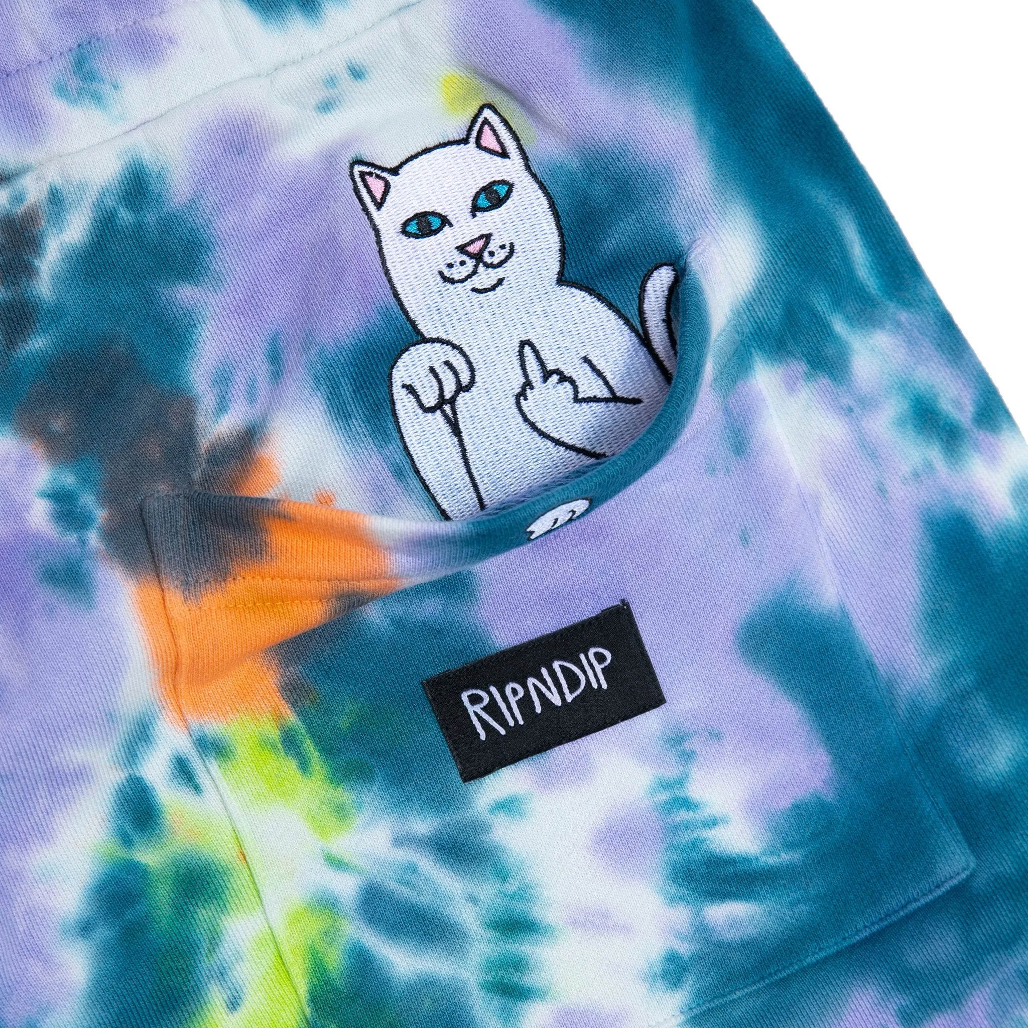 Peek A Nermal Sweat Shorts (Multi Tie Dye)