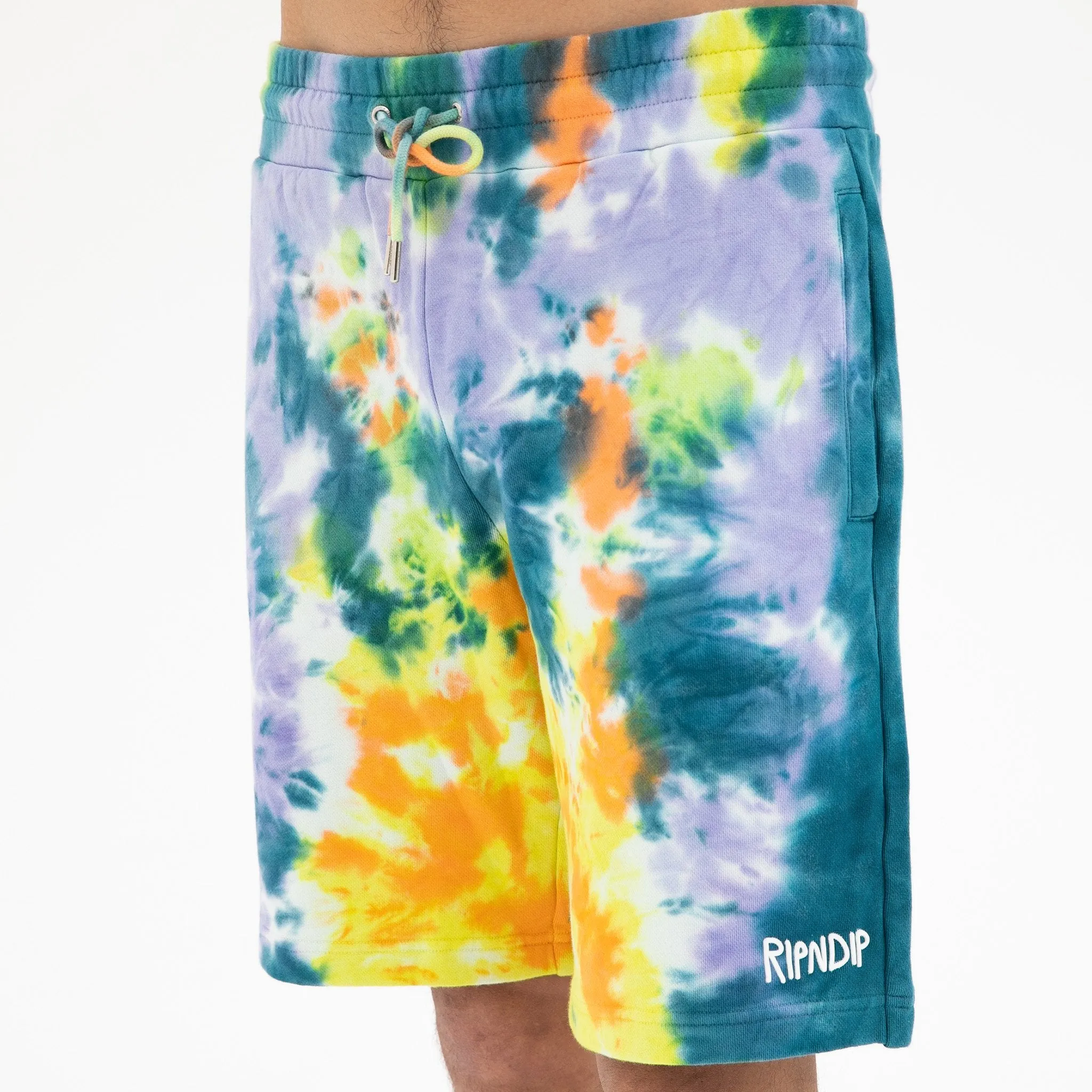 Peek A Nermal Sweat Shorts (Multi Tie Dye)