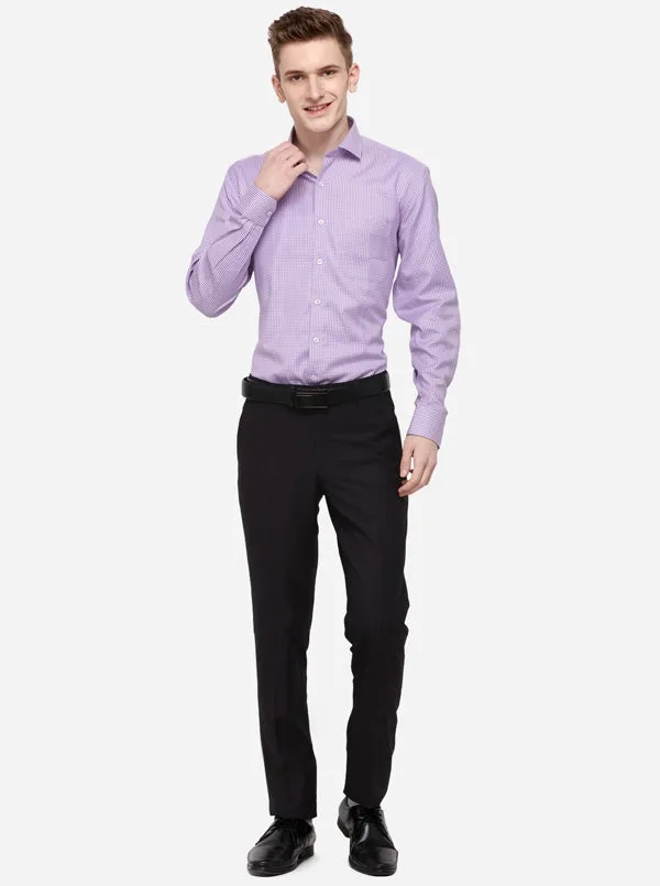 Purple Dobby Regular Fit Formal Shirt | JadeBlue