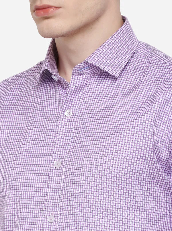 Purple Dobby Regular Fit Formal Shirt | JadeBlue