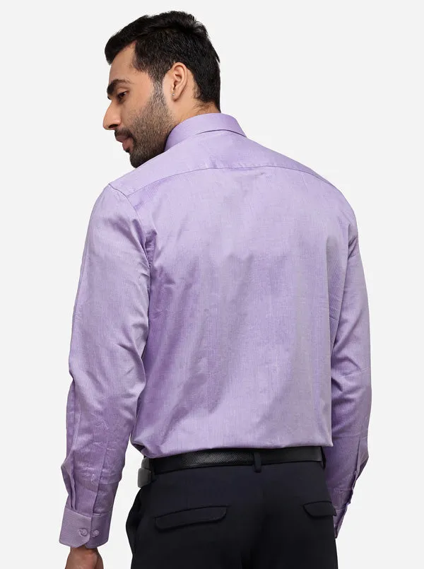 Purple Solid Regular Fit Formal Shirt | Greenfibre