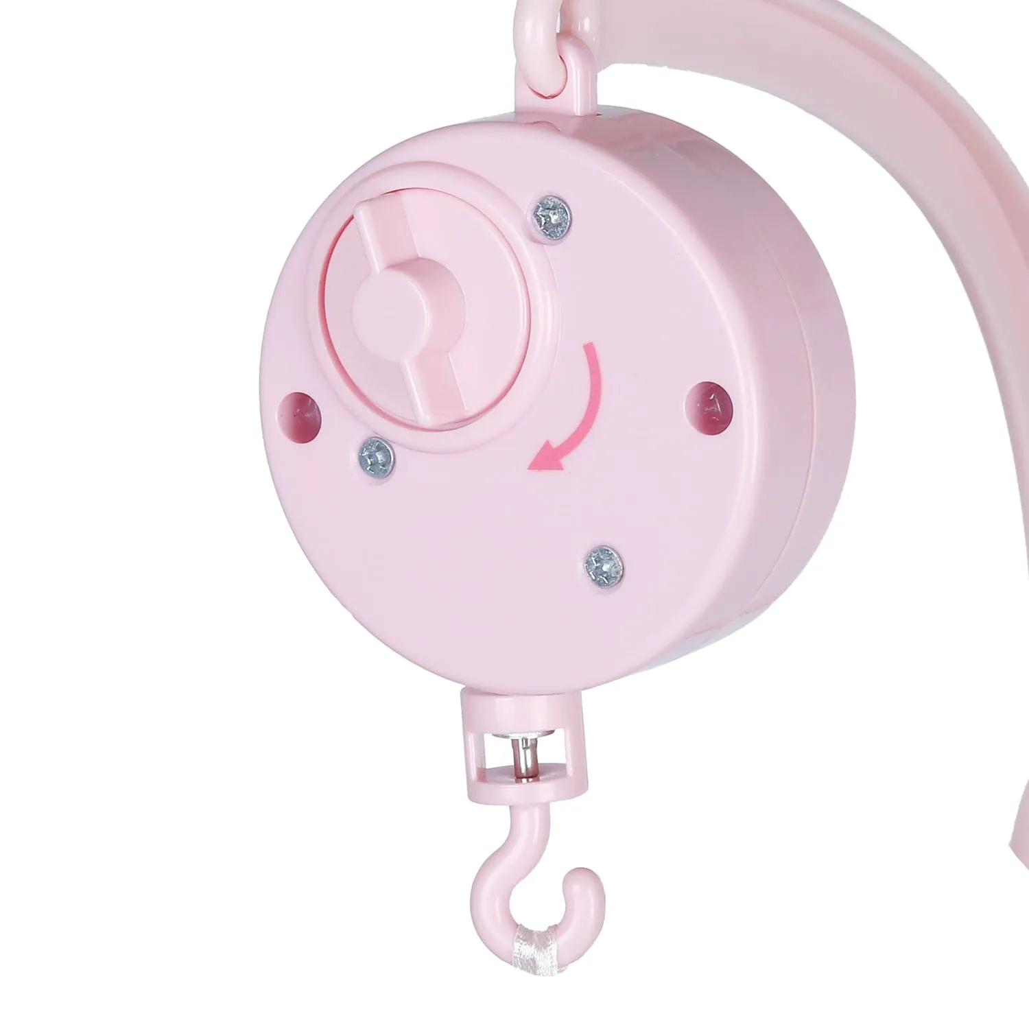 Rabbit Premium Musical Rotating Cot Mobile With Hanging Rattle Toys - Pink