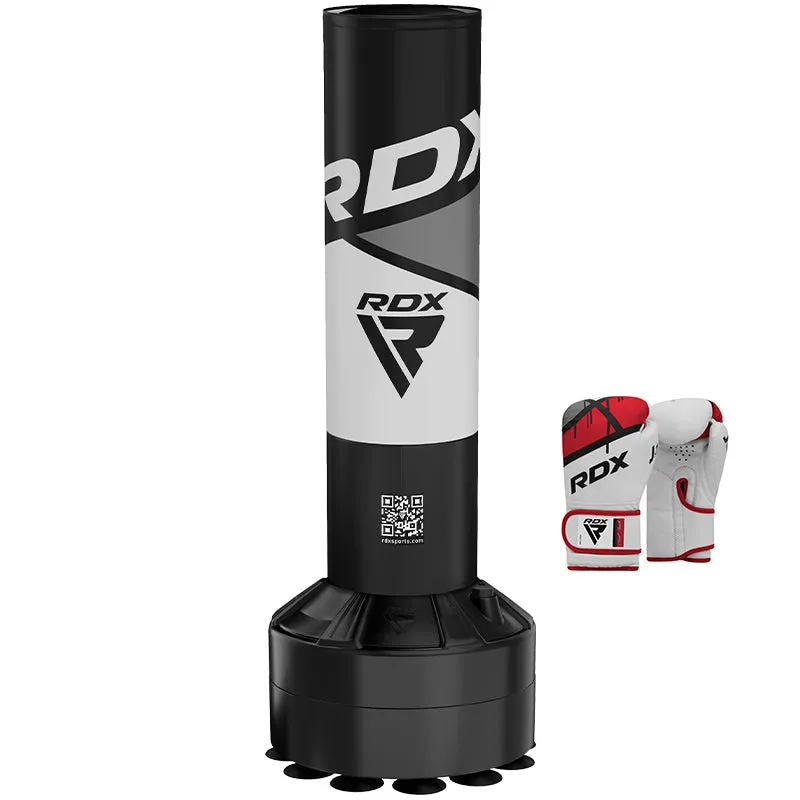 RDX R8 4ft Kids Free Standing Punch Bag Red With Gloves For Training & Workout Set