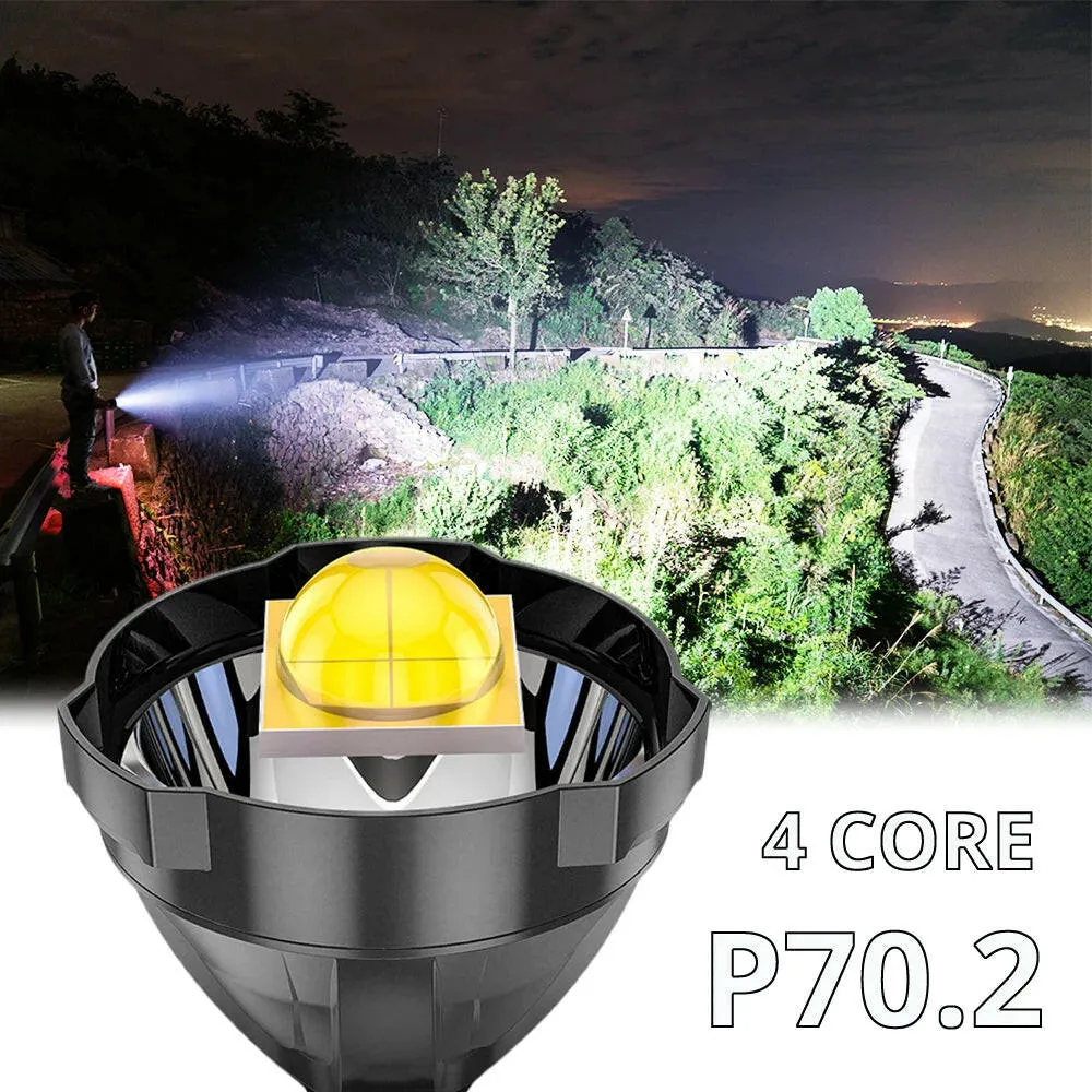 Rechargeable High Power Led Flashlights Ultra-long Lighting Distance  Lamp Searchlight  XHP70 Powerful Lantern Torches