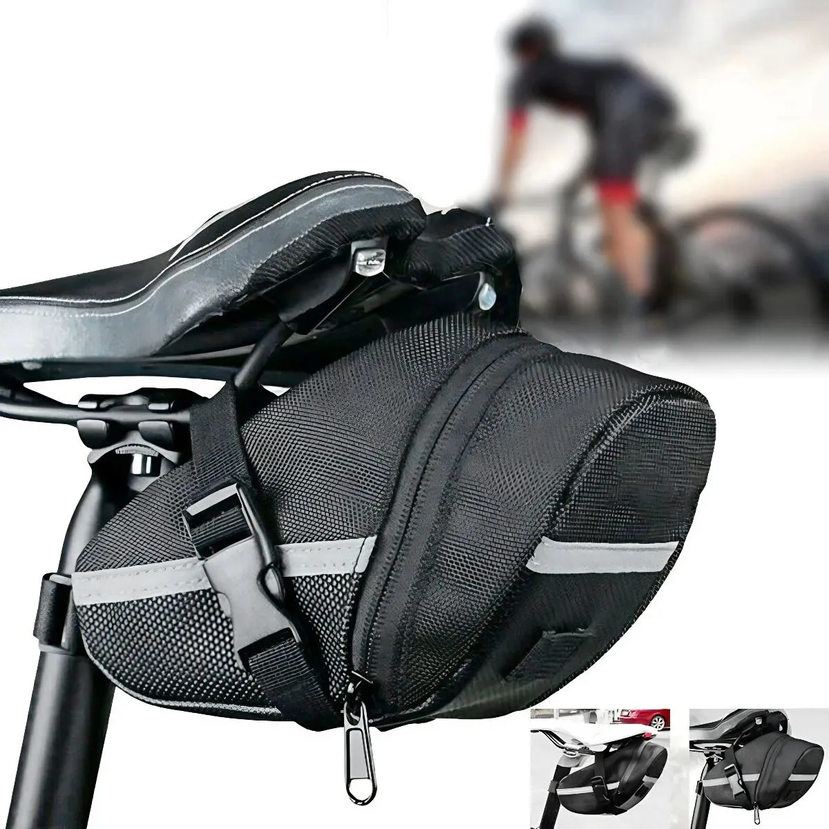 SMAXPro™ Waterproof Bicycle Tail Bag: Bike Saddle, Under-Seat Storage Pouch