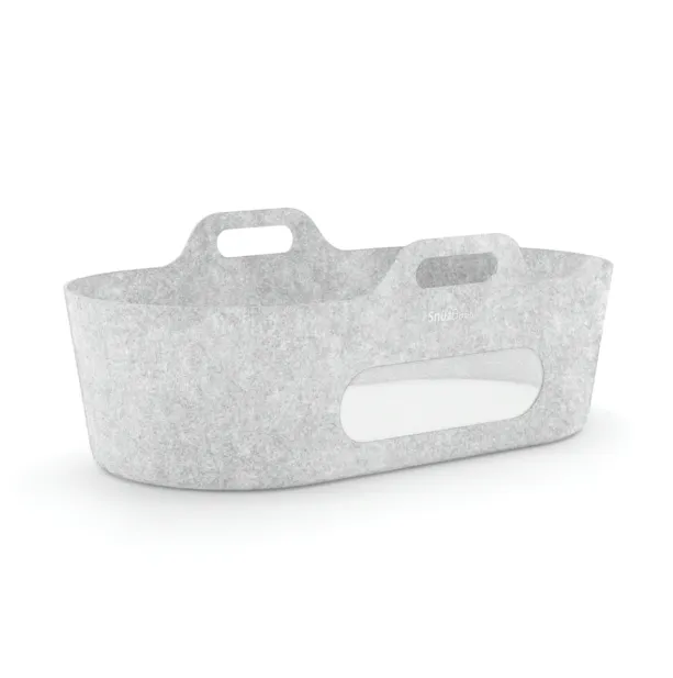 SnuzBaskit - Light Grey Moses Basket & Dove Stand