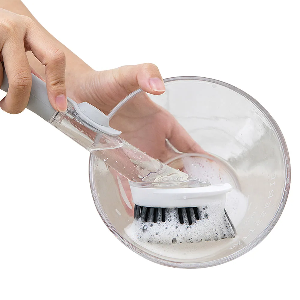 Soap Dispensing Dishwashing Pots and Pans Wand Scrubber