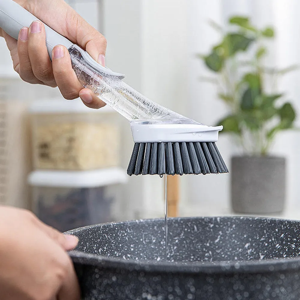 Soap Dispensing Dishwashing Pots and Pans Wand Scrubber