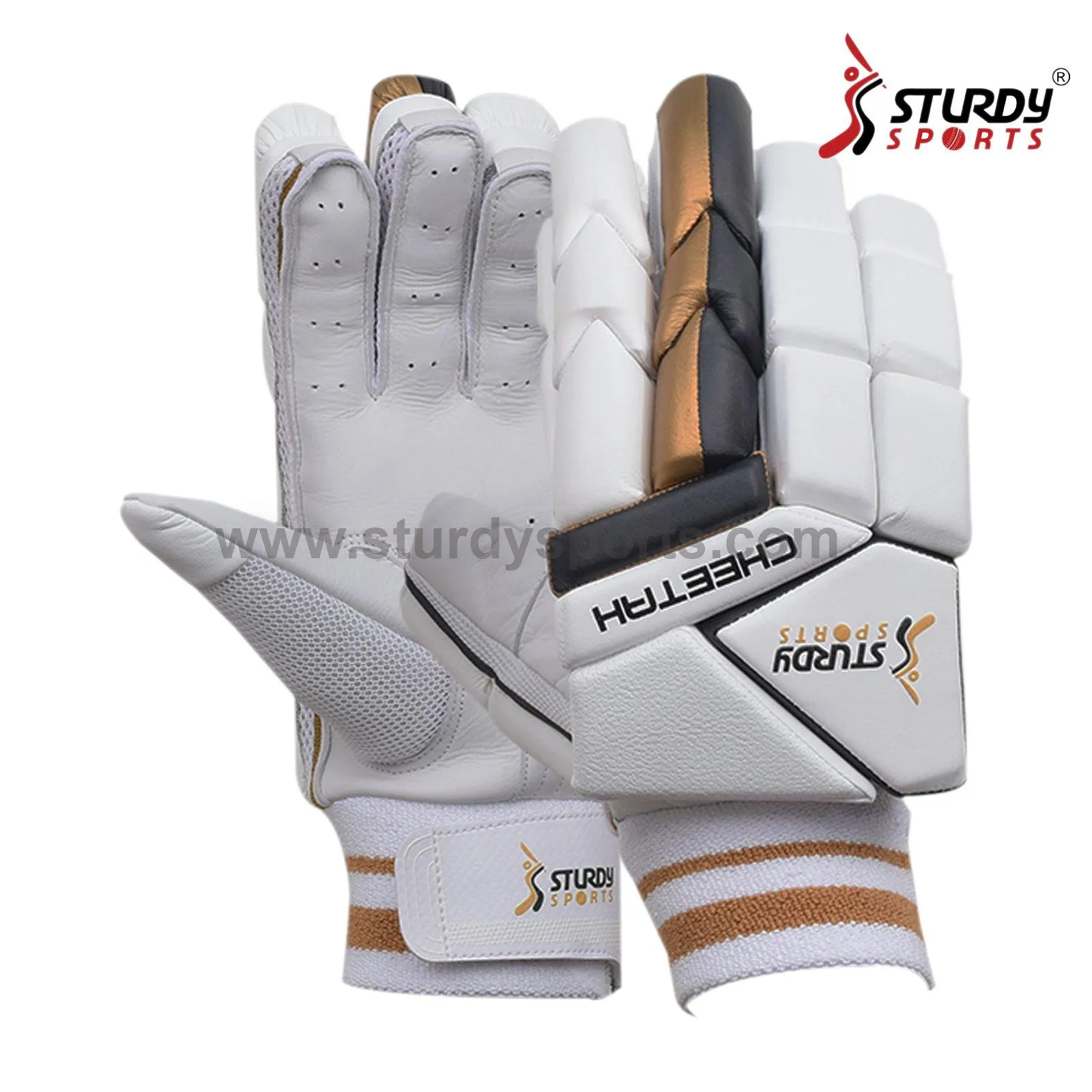 Sturdy Cheetah Batting Gloves - Senior