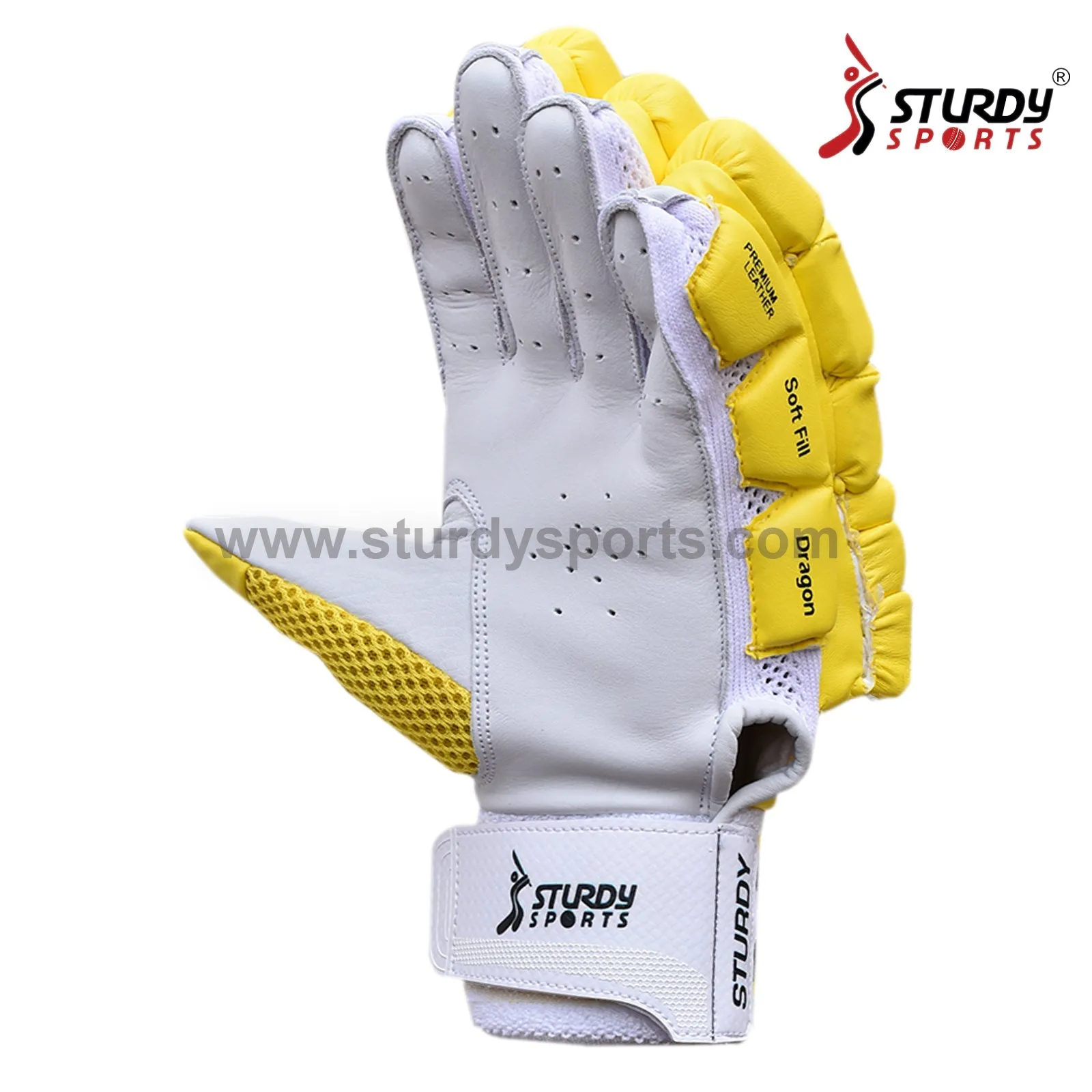 Sturdy Dragon Yellow Cricket Batting Gloves - Senior