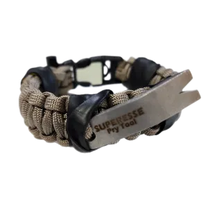 Urban Carry Strap - EDC Bracelet with Pry Bar, Firestarter, Kevlar Saw and Cuff Key or LED Flashlight.