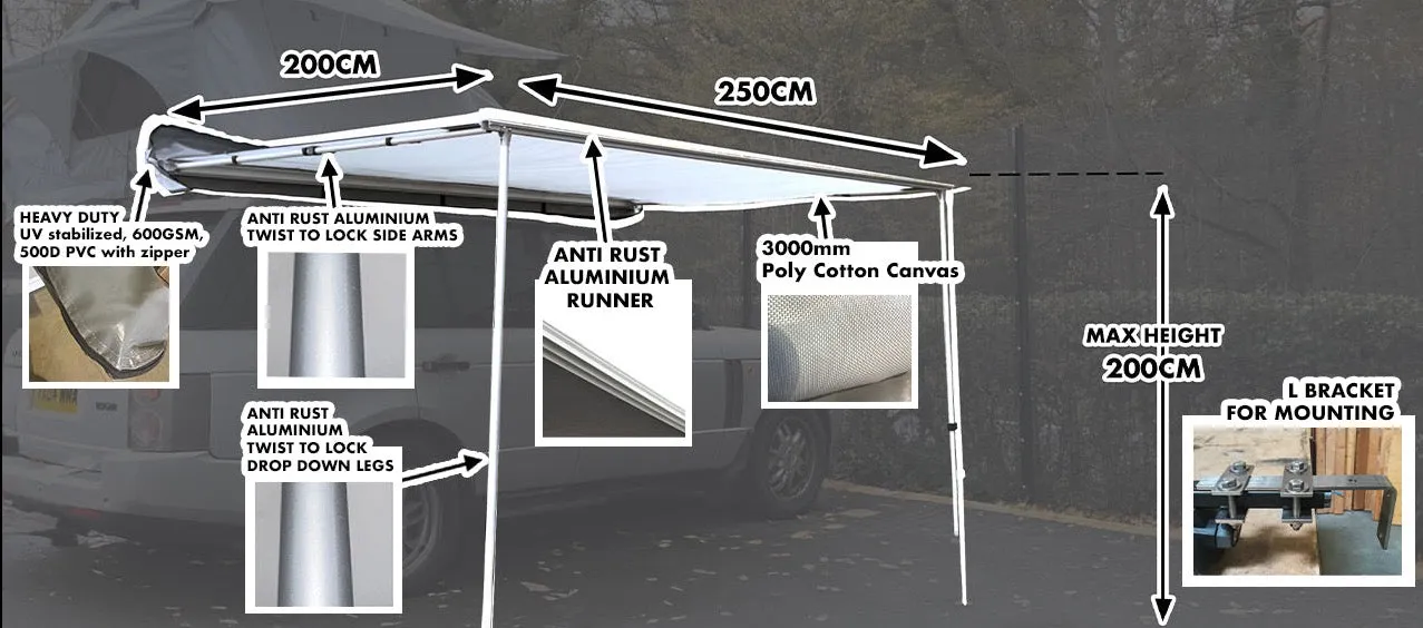 Ventura 2.5M Side Awning (IN STOCK)