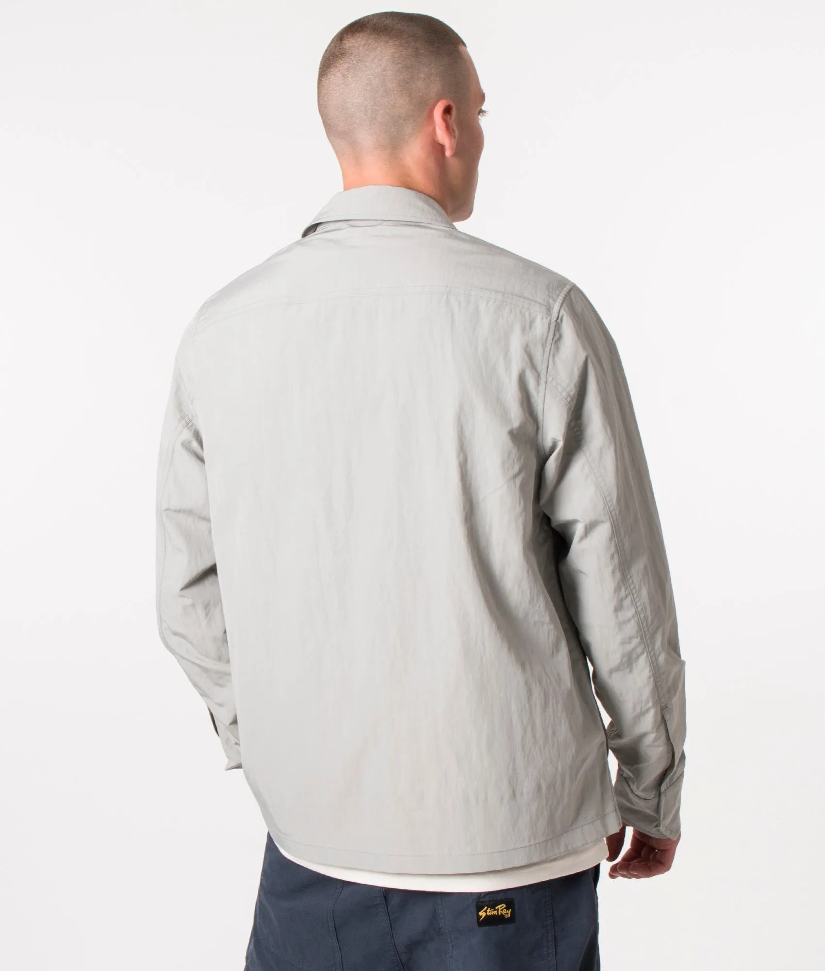 Zip Through Lightweight Textured Overshirt